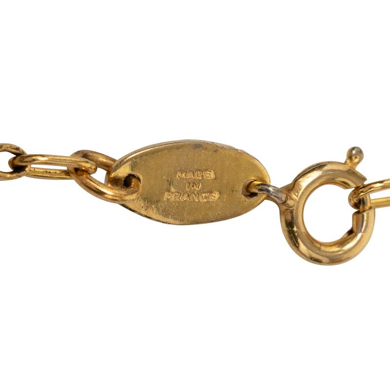 Chanel Lion Motif Long Chain Necklace Gold Plated — view 4