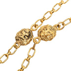 Chanel Lion Motif Long Chain Necklace Gold Plated — view 2