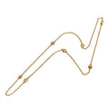 Chanel Lion Motif Long Chain Necklace Gold Plated
