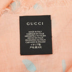 Gucci GG Ghost Motif Scarf Pink Blue Silk Modal — view 4