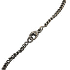 Chanel CC Logo Necklace Silver Metal Rhinestone — view 4
