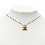 Chanel CC Logo Necklace Gold Black Plated — view 6