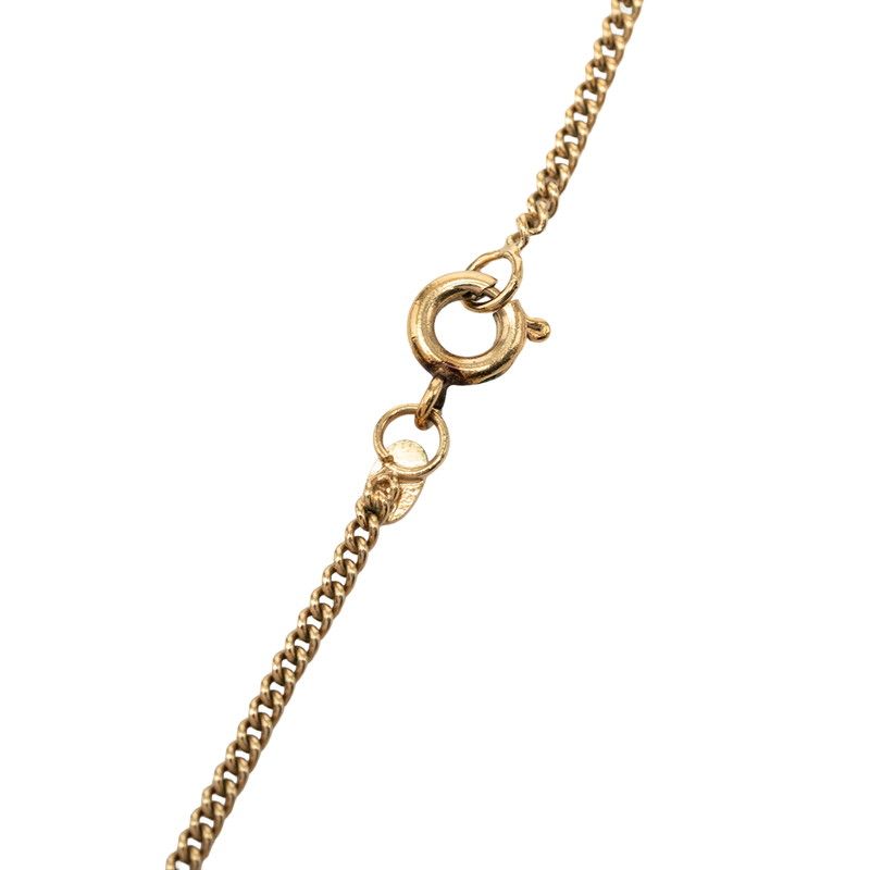 Chanel CC Logo Necklace Gold Black Plated — view 4