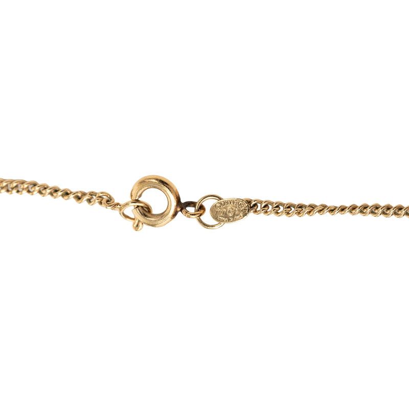 Chanel CC Logo Necklace Gold Black Plated — view 5