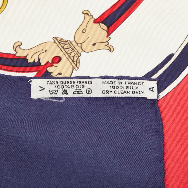 Hermes Carre 90 Washington's Carriage George Scarf Navy Multicolor Silk — view 7