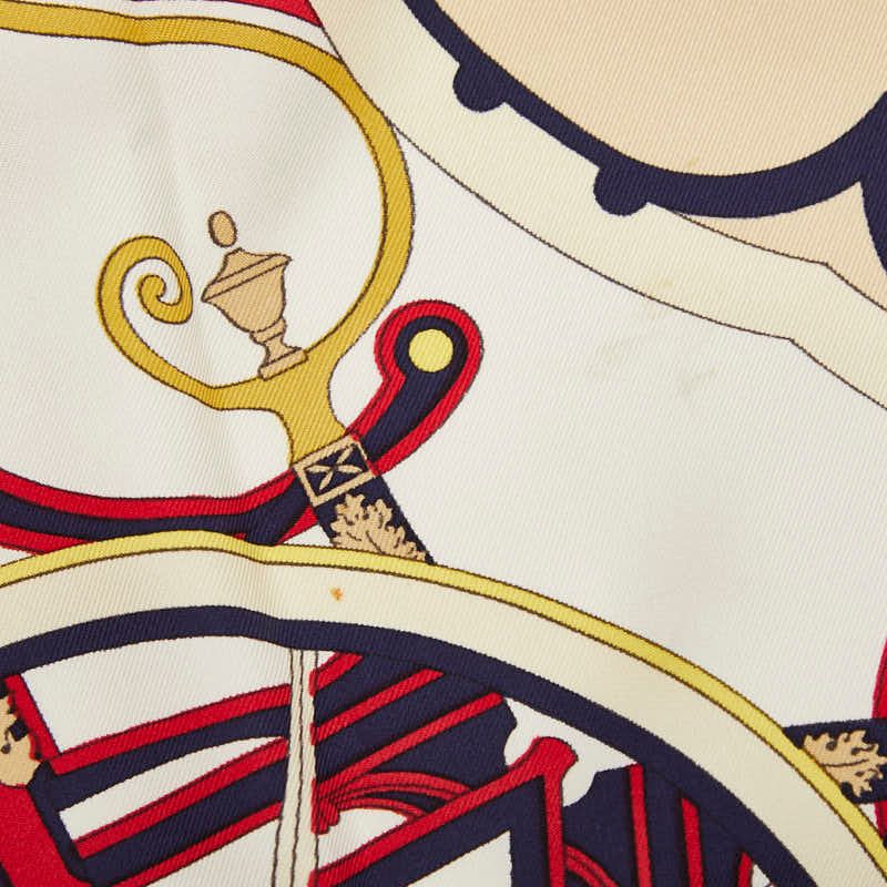 Hermes Carre 90 Washington's Carriage George Scarf Navy Multicolor Silk — view 2