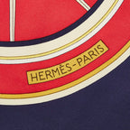 Hermes Carre 90 Washington's Carriage George Scarf Navy Multicolor Silk — view 6