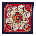 Hermes Carre 90 Washington's Carriage George Scarf Navy Multicolor Silk