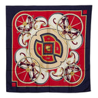 Hermes Carre 90 Washington's Carriage George Scarf Navy Multicolor Silk