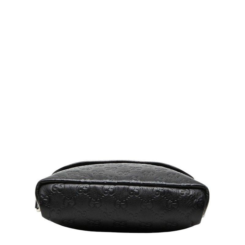 Gucci Guccissima Crossbody Shoulder Bag Black Leather — view 3
