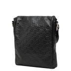 Gucci Guccissima Crossbody Shoulder Bag Black Leather — view 2
