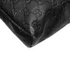 Gucci Guccissima Crossbody Shoulder Bag Black Leather — view 8