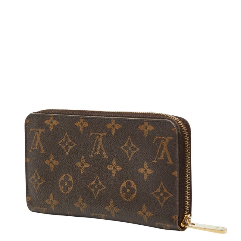 Louis Vuitton Monogram Zippy Wallet Zip Around Brown Rose Ballerine Leather — view 2