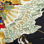 Hermes Carre 90 Voiles de Lumiere Sailing Ship of Light Scarf Black Multicolor — view 3