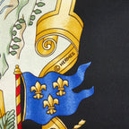 Hermes Carre 90 Voiles de Lumiere Sailing Ship of Light Scarf Black Multicolor — view 6