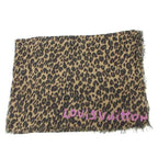 Louis Vuitton Etole Leopard Shawl Scarf Large All Over Pattern Beige Black
