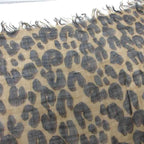 Louis Vuitton Etole Leopard Shawl Scarf Large All Over Pattern Beige Black — view 5