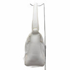 Chanel CC Logo Jumbo CC Caviar Leather Shoulder Bag White — view 4