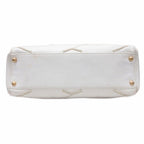 Chanel CC Logo Jumbo CC Caviar Leather Shoulder Bag White — view 6