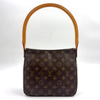 Louis Vuitton Looping MM Monogram Leather Brown Light Handbag Gold