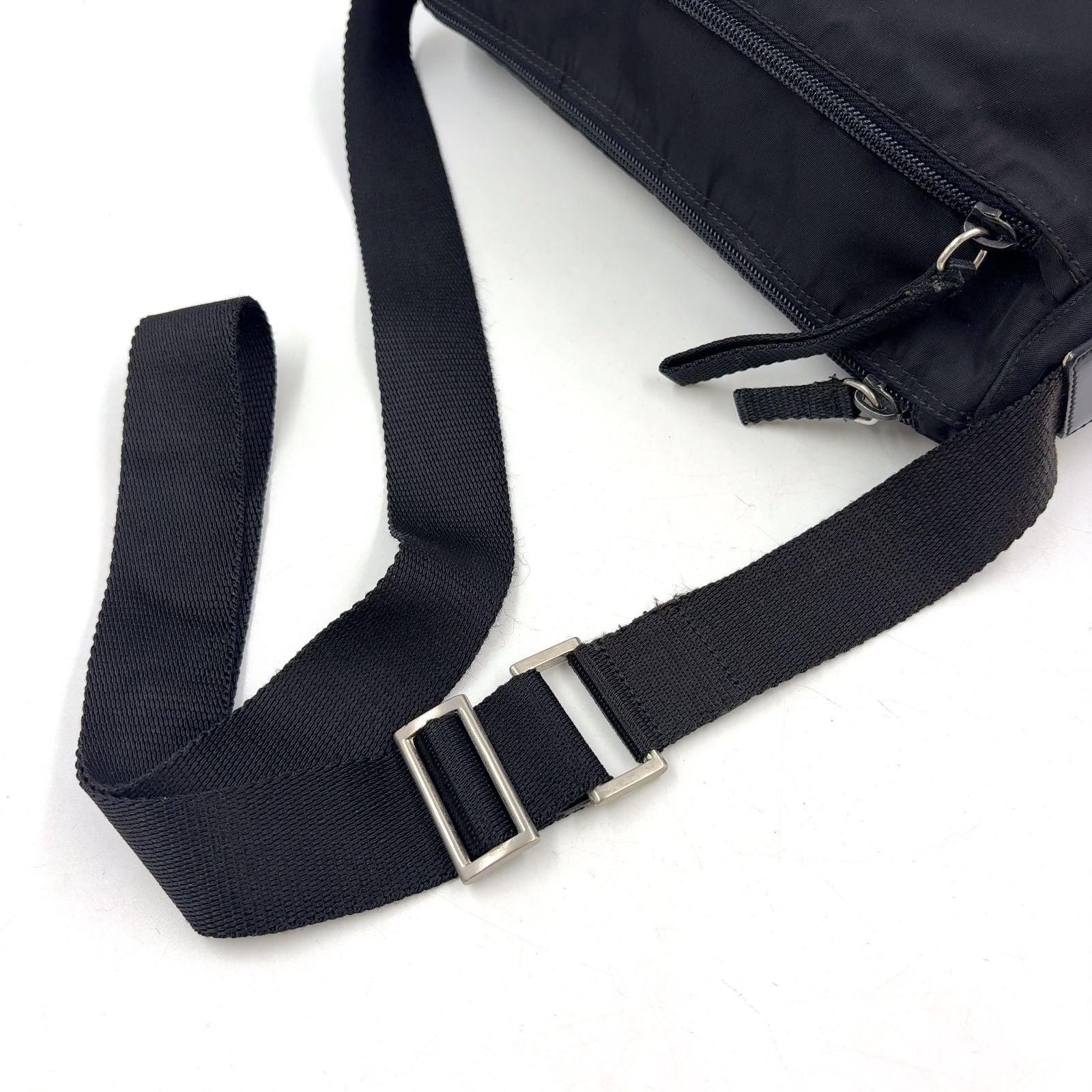 Prada Nylon Black Shoulder Bag Silver — view 5