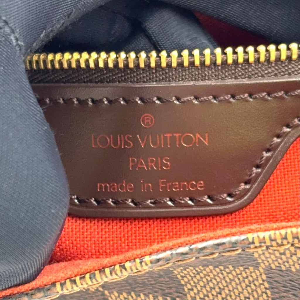 Louis Vuitton Mini Looping Damier Ebene Leather Brown Handbag Gold — view 4