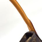 Louis Vuitton Looping MM Monogram Leather Brown Light Handbag Gold — view 8
