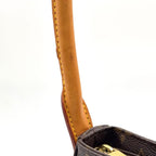 Louis Vuitton Looping MM Monogram Leather Brown Light Handbag Gold — view 7