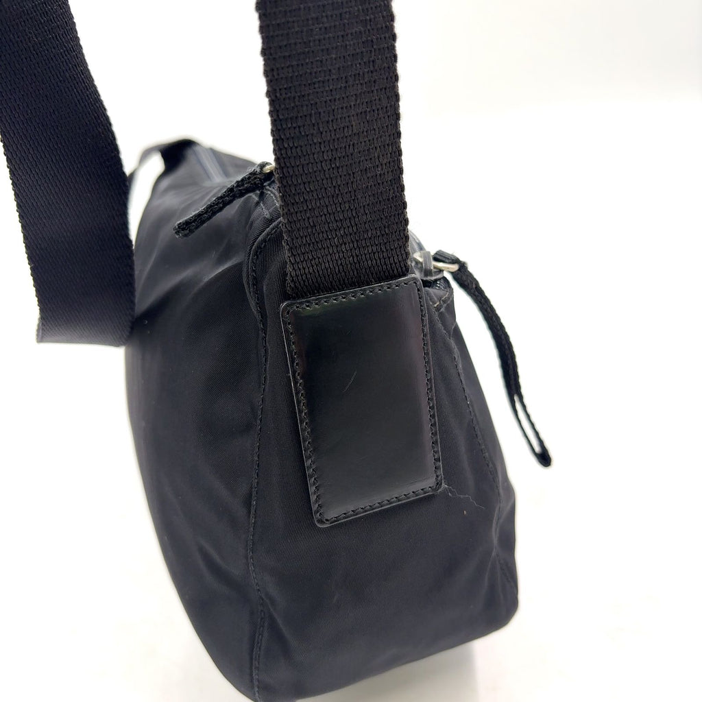 Prada Nylon Black Shoulder Bag Silver — view 6