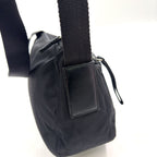 Prada Nylon Black Shoulder Bag Silver — view 6