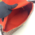 Louis Vuitton Mini Looping Damier Ebene Leather Brown Handbag Gold — view 3