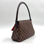Louis Vuitton Mini Looping Damier Ebene Leather Brown Handbag Gold — view 2