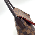 Louis Vuitton Mini Looping Damier Ebene Leather Brown Handbag Gold — view 8