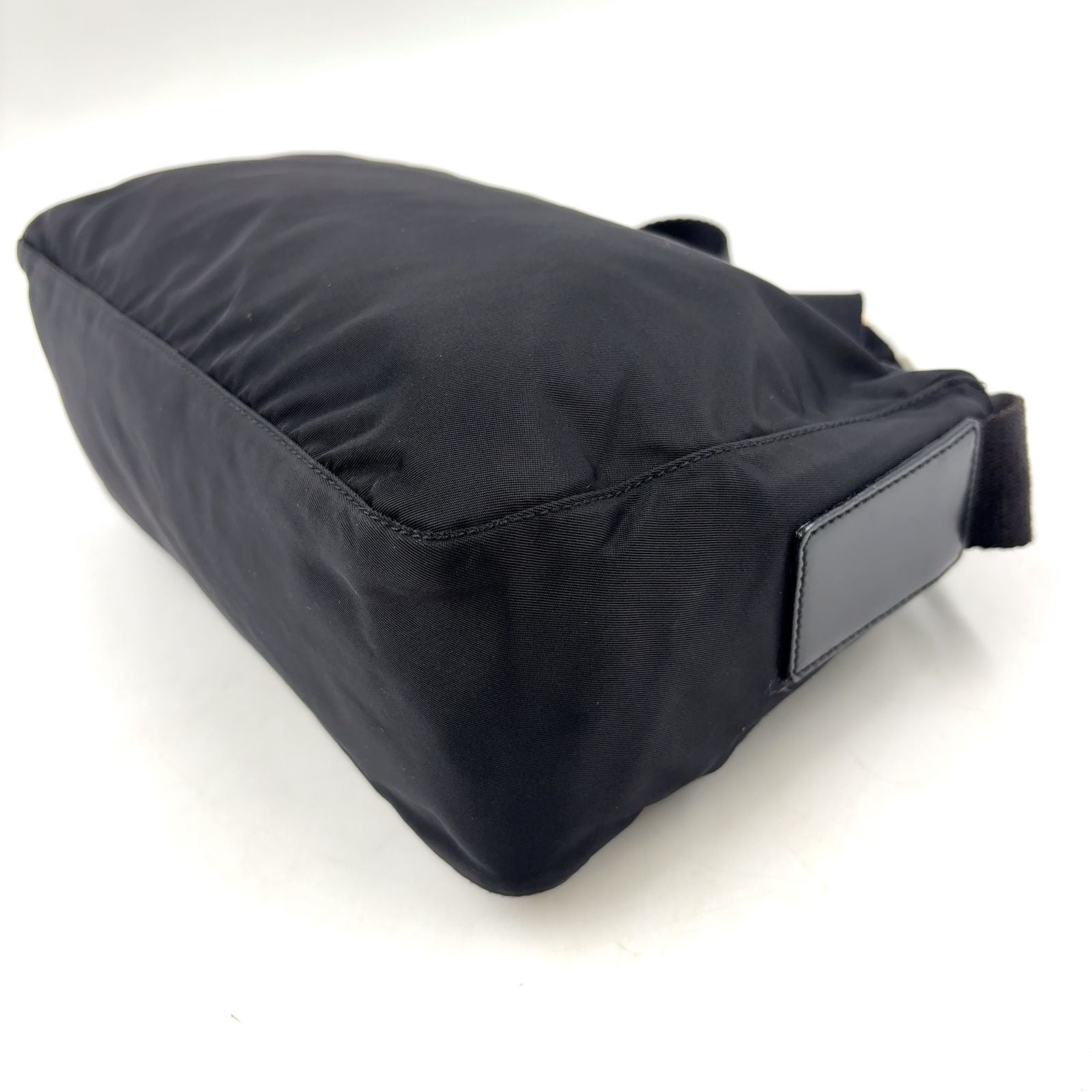 Prada Nylon Black Shoulder Bag Silver — view 8