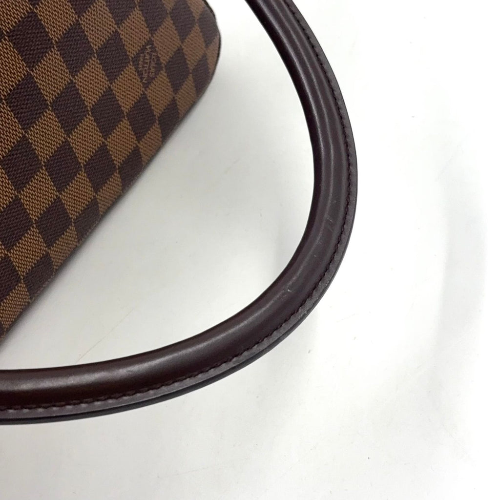 Louis Vuitton Mini Looping Damier Ebene Leather Brown Handbag Gold — view 5