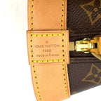Louis Vuitton Alma BB Monogram 2-Way Leather Brown Light Handbag Gold — view 4