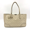 Gucci Princy Sherry Line Leather Ivory Tote Bag Silver