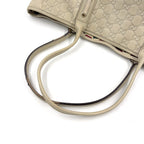 Gucci Princy Sherry Line Leather Ivory Tote Bag Silver — view 5