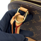 Louis Vuitton Alma BB Monogram 2-Way Leather Brown Light Handbag Gold — view 7