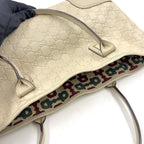 Gucci Princy Sherry Line Leather Ivory Tote Bag Silver — view 8