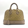 Louis Vuitton Neo Alma PM Monogram Empreinte Gray Leather Beige Handbag Gold