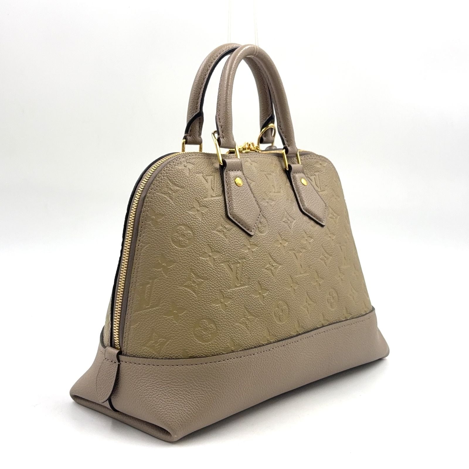Louis Vuitton Neo Alma PM Monogram Empreinte Gray Leather Beige Handbag Gold — view 2