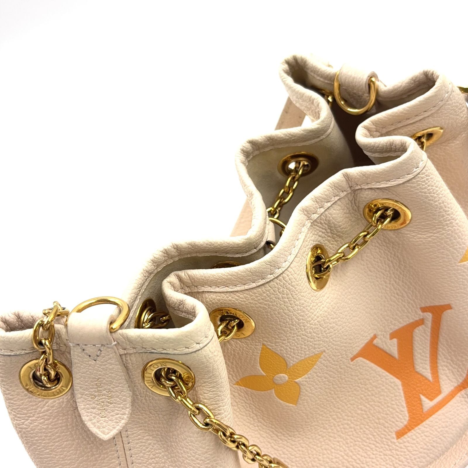 Louis Vuitton LV Summer Bundle Monogram Empreinte Leather Orange White Handbag — view 7