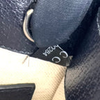 Gucci Interlocking 2-Way Leather Navy Beige Handbag Silver — view 6