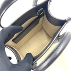 Gucci Interlocking 2-Way Leather Navy Beige Handbag Silver — view 3