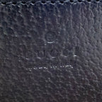 Gucci Interlocking 2-Way Leather Navy Beige Handbag Silver — view 4