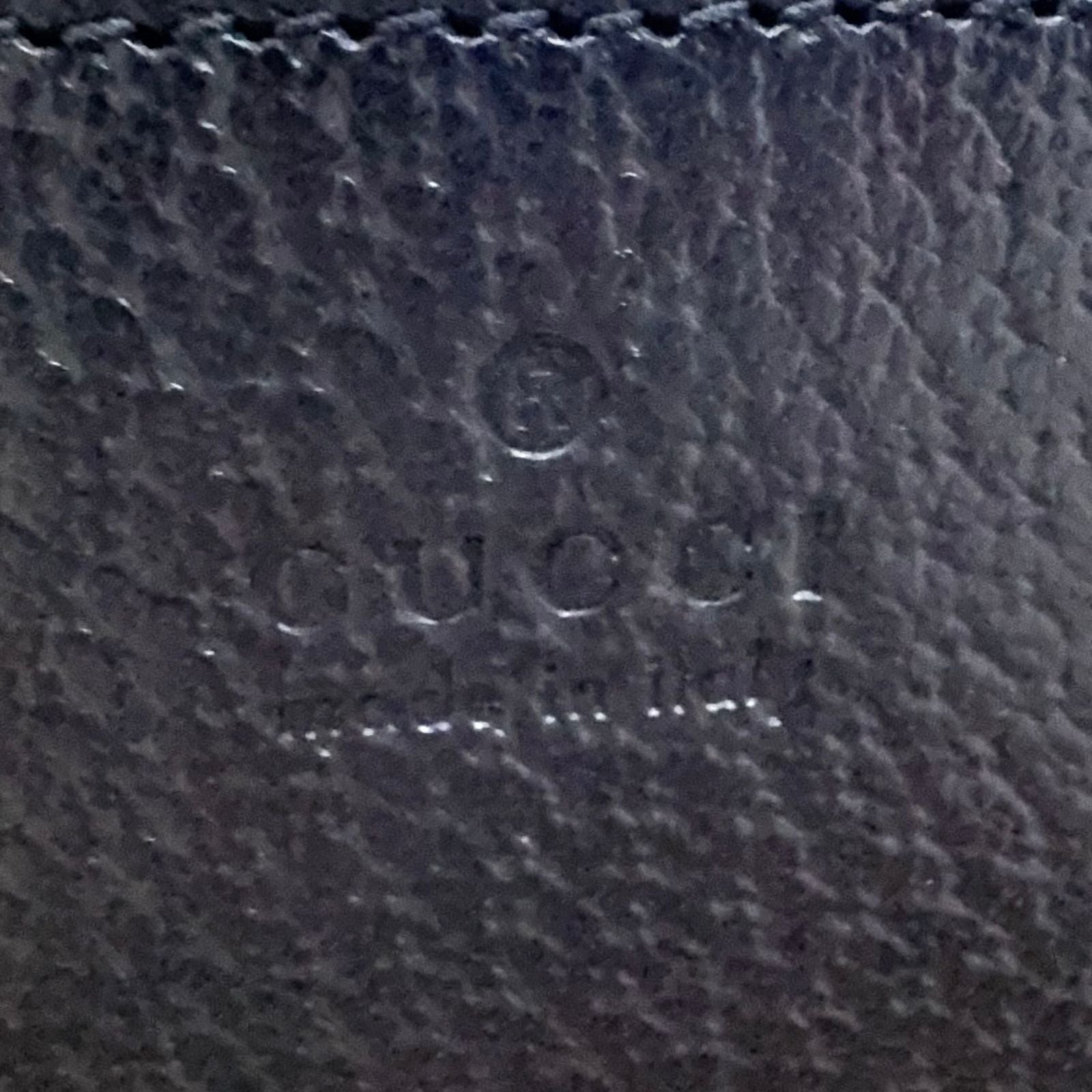 Gucci Interlocking 2-Way Leather Navy Beige Handbag Silver — view 4