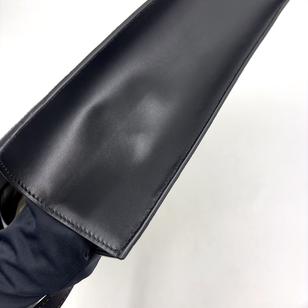 Gucci GG Embossed Calfskin Black Tote Bag Silver — view 7