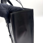 Gucci GG Embossed Calfskin Black Tote Bag Silver — view 6