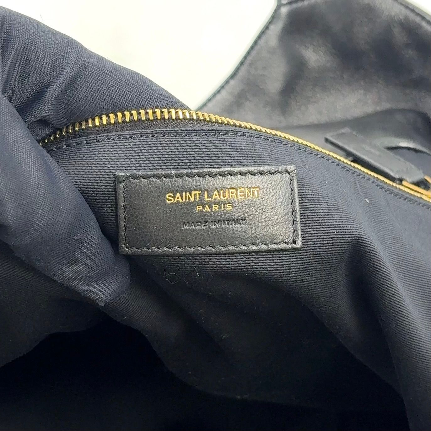 Saint Laurent Paris Icare Maxi Lambskin Black Tote Bag Gold — view 4